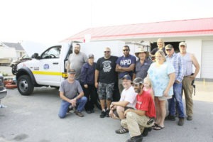 Front row: John McKenna, Dennis Pings, Scott Hackett. Middle row: Mason Kay, Aimie Kay, Lee Henderson, Stevontae Lacefield, Bruce Gaul, Tinley Barrett, Tina Pings. Back row: Kristi Gaul, Paul Olson, Roy Perry. 