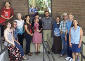 Bitterroot Public Library Director Mark Wetherington (center) and staff.