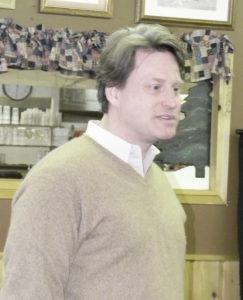 Attorney Robert Myers, Hamilton, speaking at a recent meeting of the North Valley Pachyderm Club. Michael Howell photo.