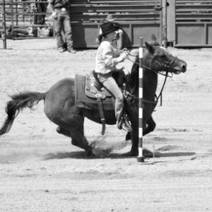 Meagan Harris of Florence won the pole bending championship at the state finals and took 4th in the barrel race. She will compete in both at the national finals in Gillette, Wyoming. Shelly King photo.