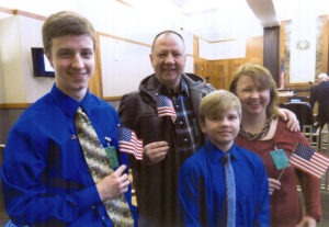 Congratulations to the Parakhin family of Hamilton. They They were granted U.S. citizenship on November 17, 2016 at the Federal Courthouse in Great Falls, Montana. Pictured, l to r, are Daniel, Victor, Alex, and Nataliya Parakhin. They first arrived in Hamilton on April 15, 2011 from the Ukraine. Victor serves as the pulpit minister at the Hamilton Church of Christ, Nataliya is employed at Walgreens, Daniel is a student at Bitterroot College and works part-time at Taco Bell. Alex is a 12-year-old student at Hamilton Middle School and as a minor, he is considered a citizen by virtue of his parents’ naturalization. 