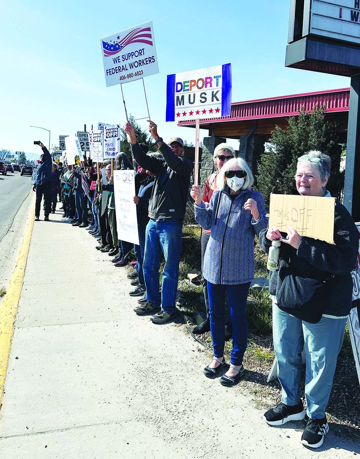 Local 'Hands Off!' protest draws large crowd - Bitterroot Star