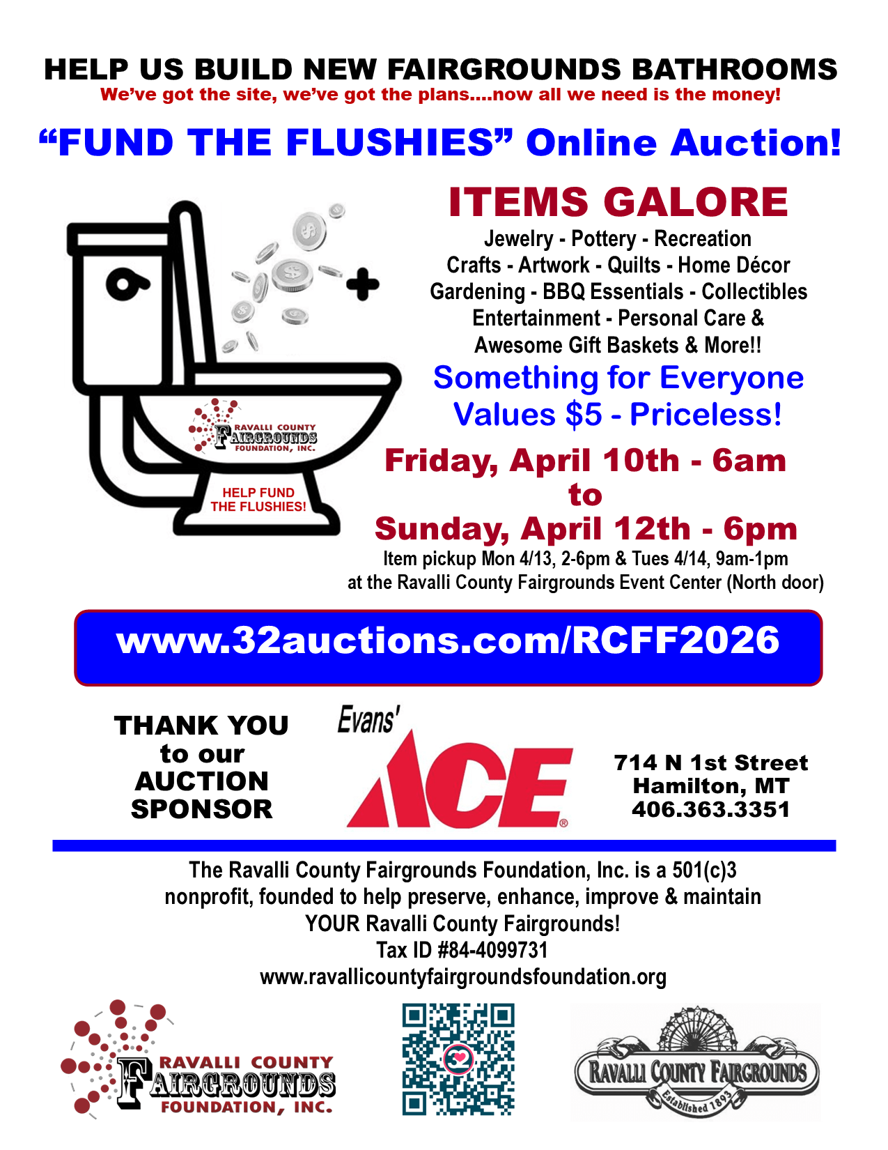 “FUND THE FLUSHIES” online auction